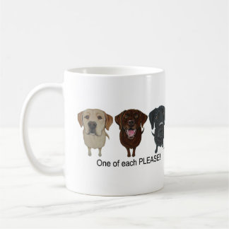 Caneca De Café Chocolate, amarelo e preto Labrador Retriever