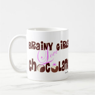 Caneca De Café Chocolate Brainy do amor das meninas