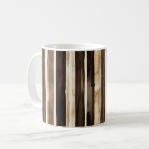 Caneca De Café Chocolate Brown Candy Stripes