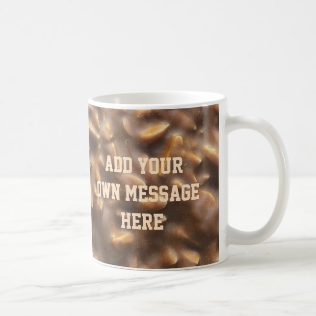 Caneca De Café Chocolate Chunky Personalizado Texto Personalizado (Direita)