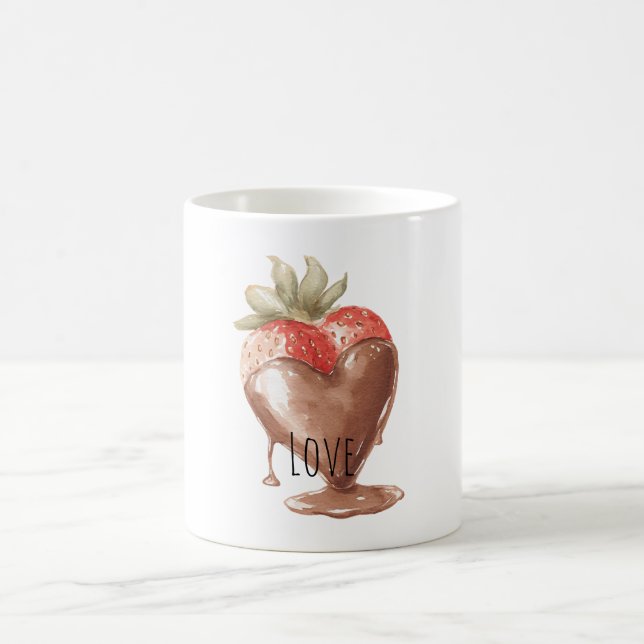 Caneca De Café Chocolate Covered Strawberry Heart (Centro)