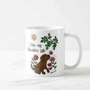 Caneca De Café Chocolate Labrador e Mug Verde