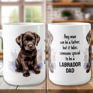 Caneca De Café Chocolate Labrador Retriever Cachorro Pai Docinho