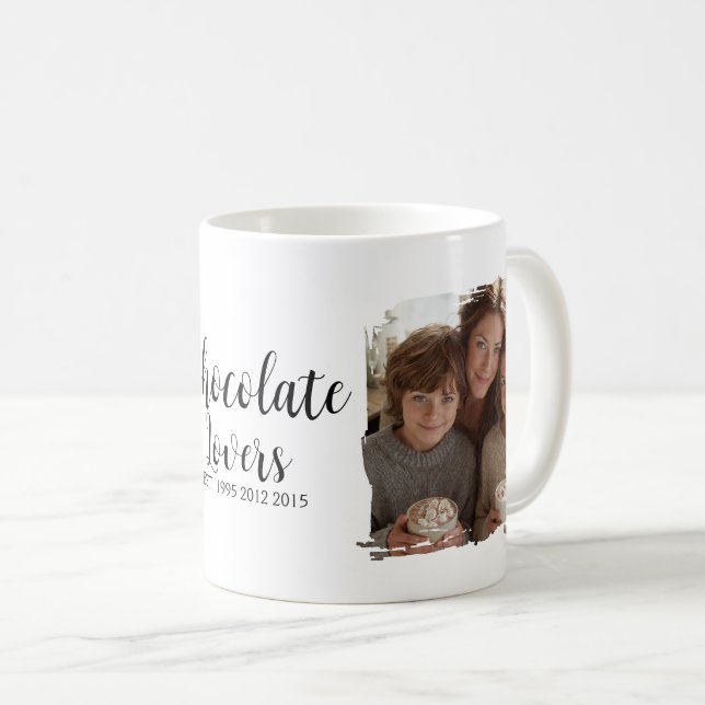 Caneca De Café Chocolate Lovers Established Photos (Frente Esquerda)