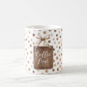 Caneca De Café Chocolate Marrom Creme Pontos Caprichosos Café Pri