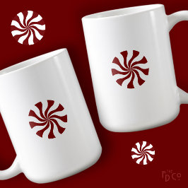 Caneca De Café Chocolate Quente com Redemoinho de Bala de Hortelã