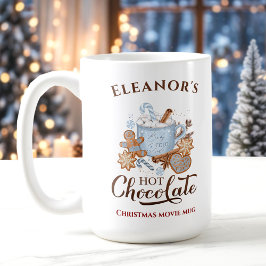 Caneca De Café Chocolate quente Moderno Nome Azul Grande Mug Nata