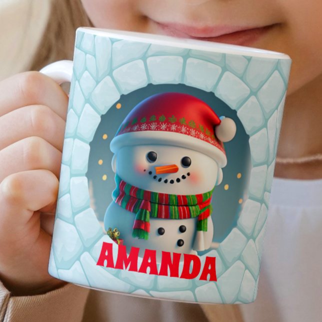 Caneca De Café Chocolate Quente para Crianças Personalizadas de N (Criador carregado)