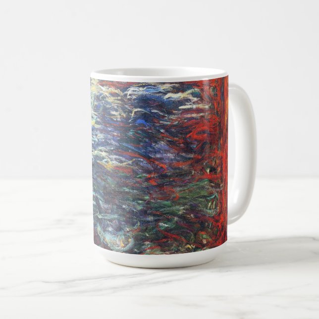 Caneca De Café Chorando Willow em Giverny (por Claude Monet) (Frente Esquerda)