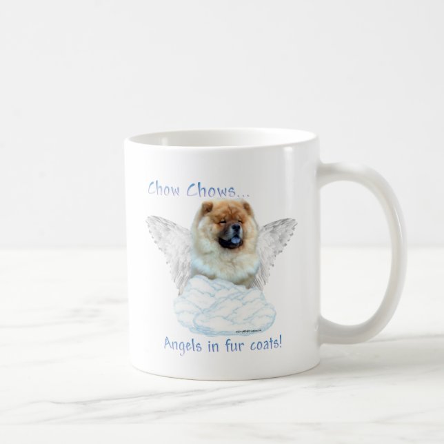Caneca De Café Chow Chow Angel (Direita)