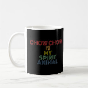 Caneca De Café Chow Chow é meu espírito animal retro 70s.