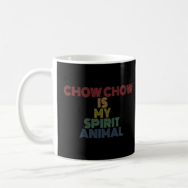 Caneca De Café Chow Chow é meu espírito animal retro 70s. (Esquerda)