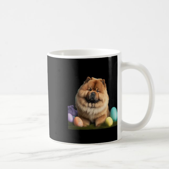 Caneca De Café Chow Chow Páscoa Engraçado Cachorro Páscoa Dia Cos (Direita)