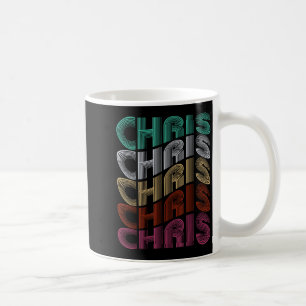 Caneca De Café Chris Groovy Nome D Eu Amo Chris Meme dos anos 70