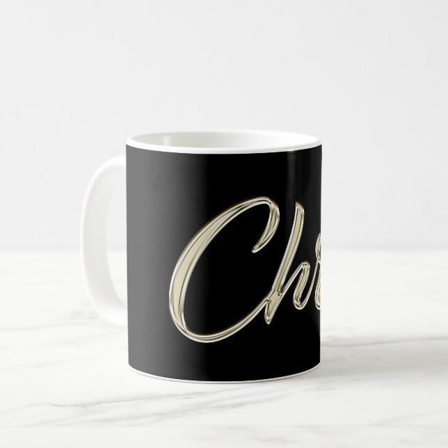 Caneca De Café Chris Name whitegold Tasse Teetasse Kaffeetasse (Frente Esquerda)