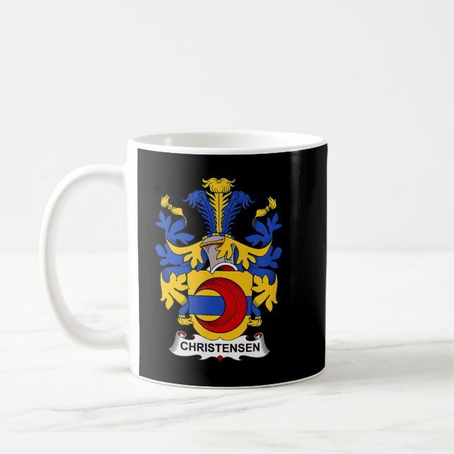 Caneca De Café Christensen Casaco do Armamento Family Crest (Esquerda)