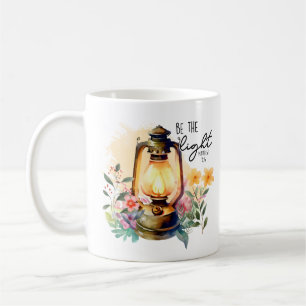Caneca De Café Christian Be the Light Floral Lamp Matthew 5 : 14
