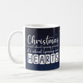 Caneca De Café Christian Christmas heart and stars Mug