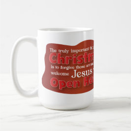Caneca De Café Christian Christmas Open Heart mug