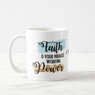Caneca De Café Christian Coffee Mug - Fé é o poder
