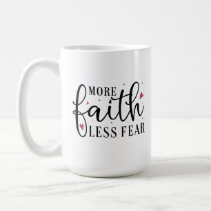Caneca De Café Christian Coffee Mug - Mais Fé Menos Medo
