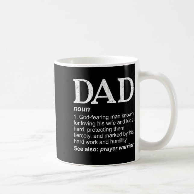 Caneca De Café Christian Dad Definition Fathers Day Dad  (Direita)