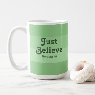 Caneca De Café Christian Faith Apenas Acredite na Bíblia Versa Ve