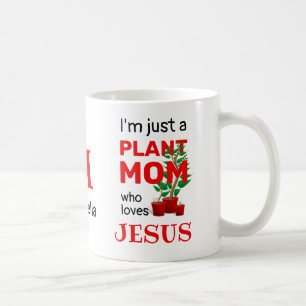 Caneca De Café Christian FANT MOM LOVES JESUS Monograma