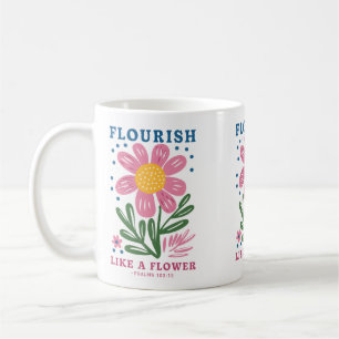 Caneca De Café Christian Flourish como uma citação floral