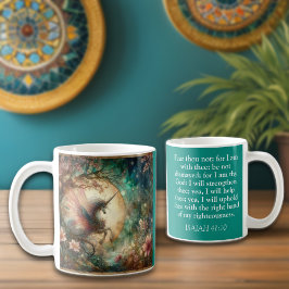 Caneca De Café Christian Isaiah Verse Whimsical Unicorn Art