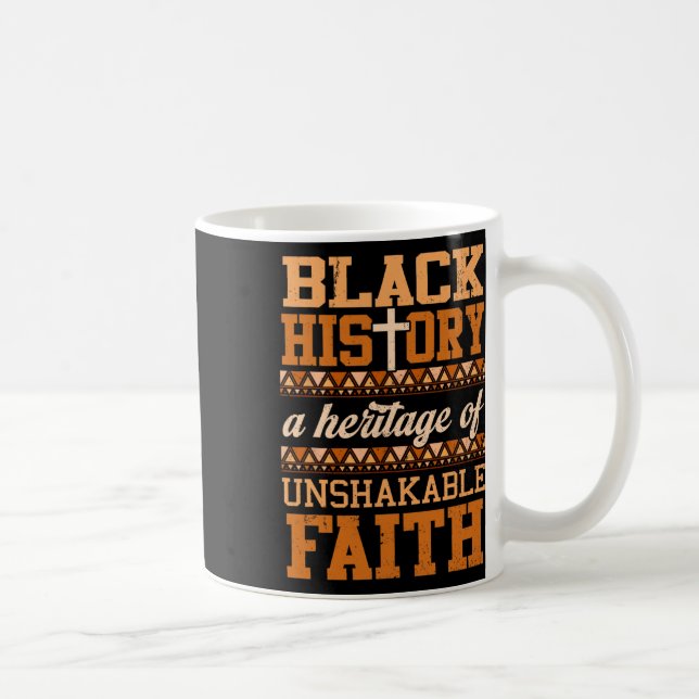 Caneca De Café Christian Melanin Imabalável História Negra da Fé (Direita)