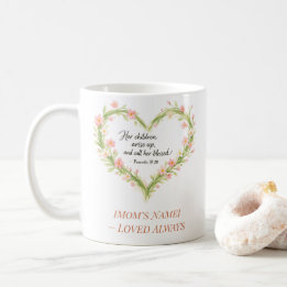 Caneca De Café Christian Mother’s Day Floral Heart Mug