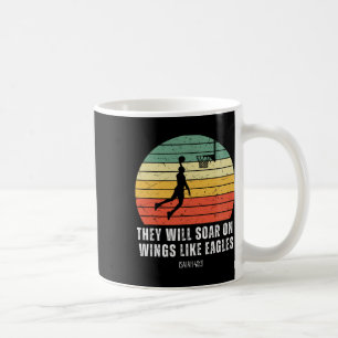 Caneca De Café Christian Retro Bysketbyll Verse Men Boys Rel