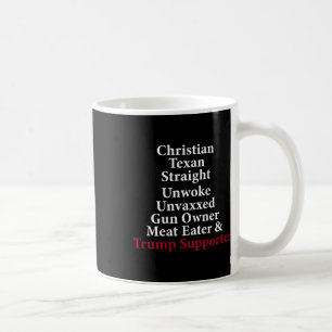 Caneca De Café Christian Texan Hetero Unwoke Proprietário de Arma