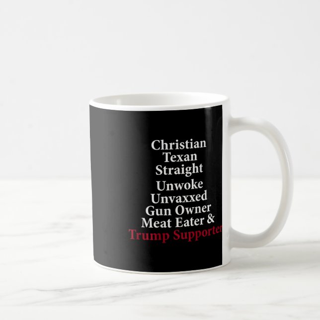 Caneca De Café Christian Texan Hetero Unwoke Proprietário de Arma (Direita)