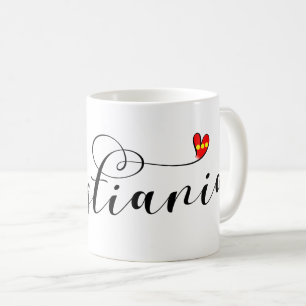 Caneca De Café Christiania Flag Heart, Fristaden Christiania