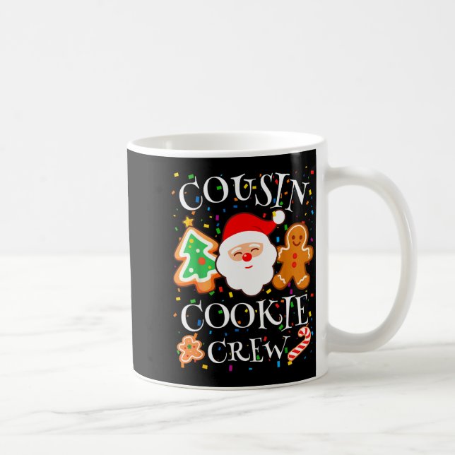 Caneca De Café Christmas 2025 Cousin Cookie Baking Crew Squad Fam (Direita)