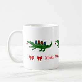 Caneca De Café Christmas Alligator Mug