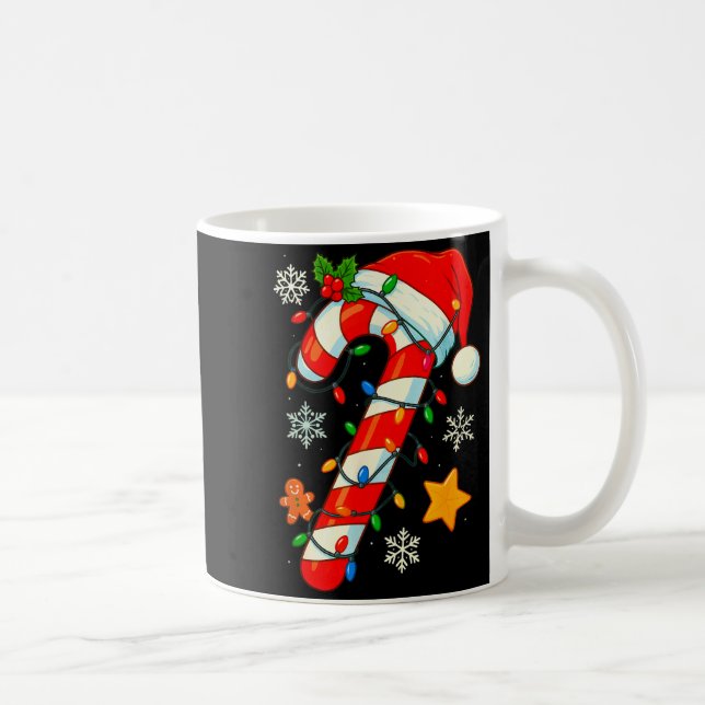 Caneca De Café Christmas Candy Cane Santa Hat Xmas Kids Toddler Y (Direita)