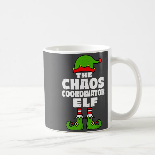 Caneca De Café Christmas Chaos Coordinator Elf Funny Xmas Holiday (Direita)