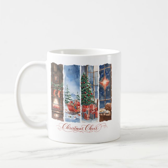Caneca De Café Christmas Cheer Coffee or Cocoa Mug (Esquerda)