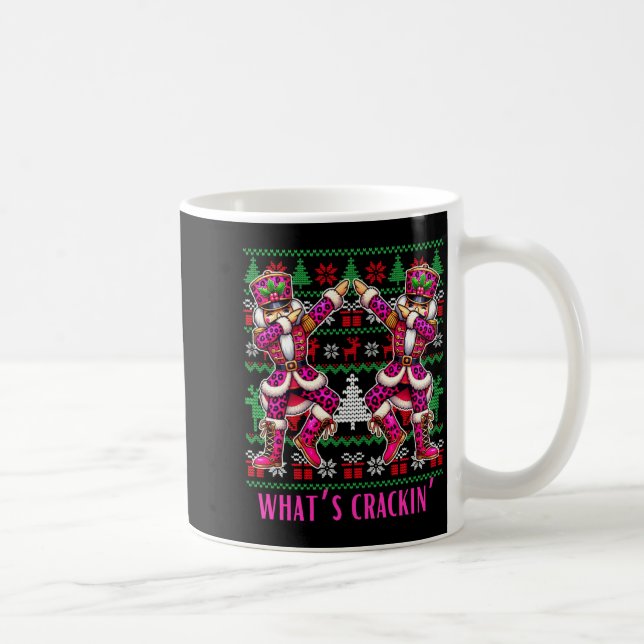 Caneca De Café Christmas Crushing It Nutcracker - Funny Retro Ugl (Direita)
