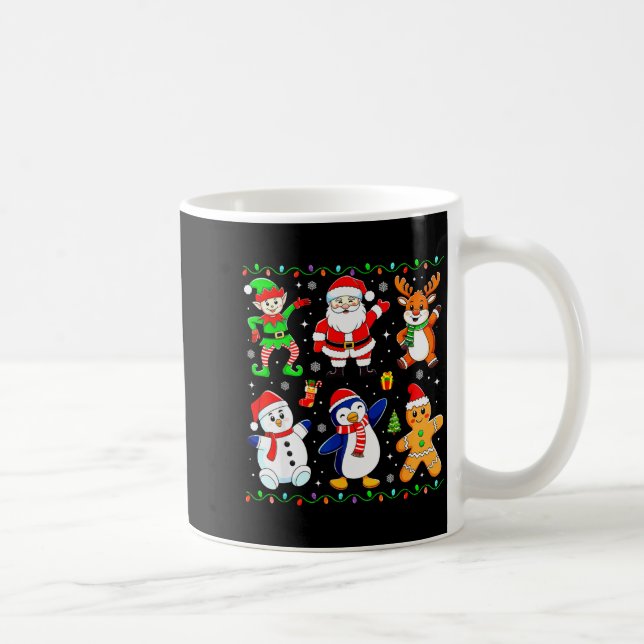 Caneca De Café Christmas Dabbing Santa Elf Friends Boys Girls Men (Direita)