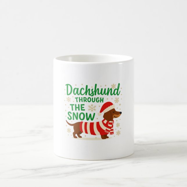 Caneca De Café Christmas Dachshund Coffee Mug (Centro)