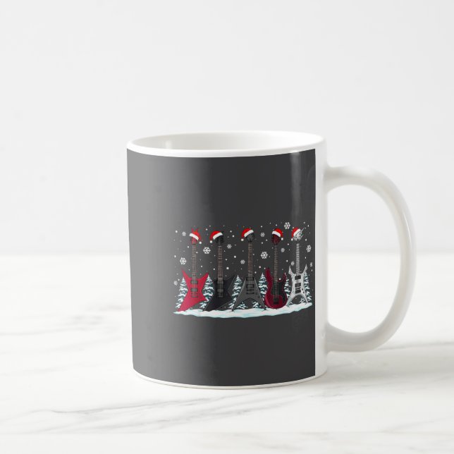 Caneca De Café Christmas Electric Guitars Metalhead Guitarist Xma (Direita)