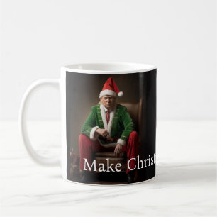 Caneca De Café Christmas Elf Donald Trump