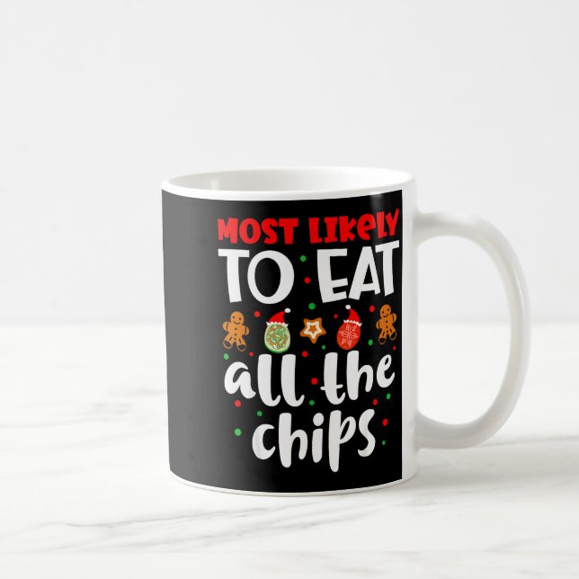 Caneca De Café Christmas Family Cute Funny Most Likely To Eat All (Direita)