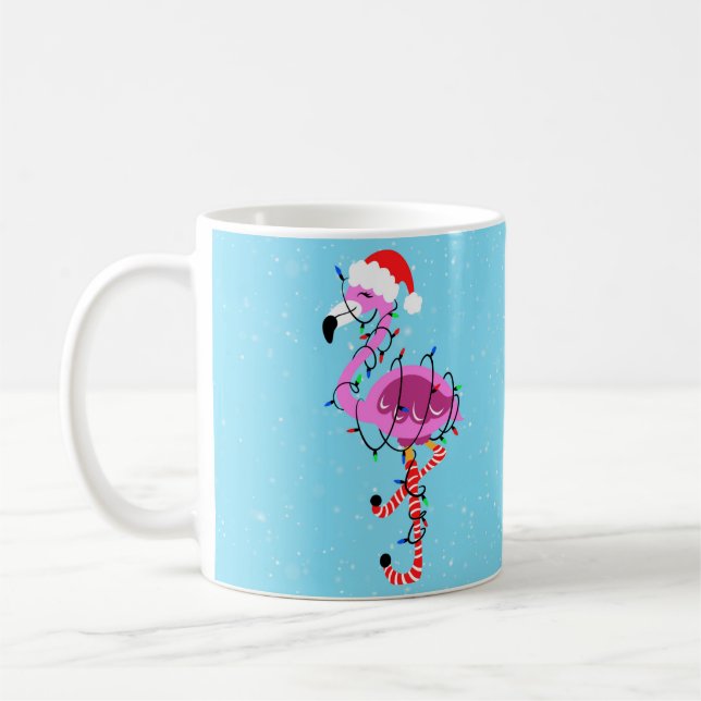 Caneca De Café Christmas Flamingo (Esquerda)