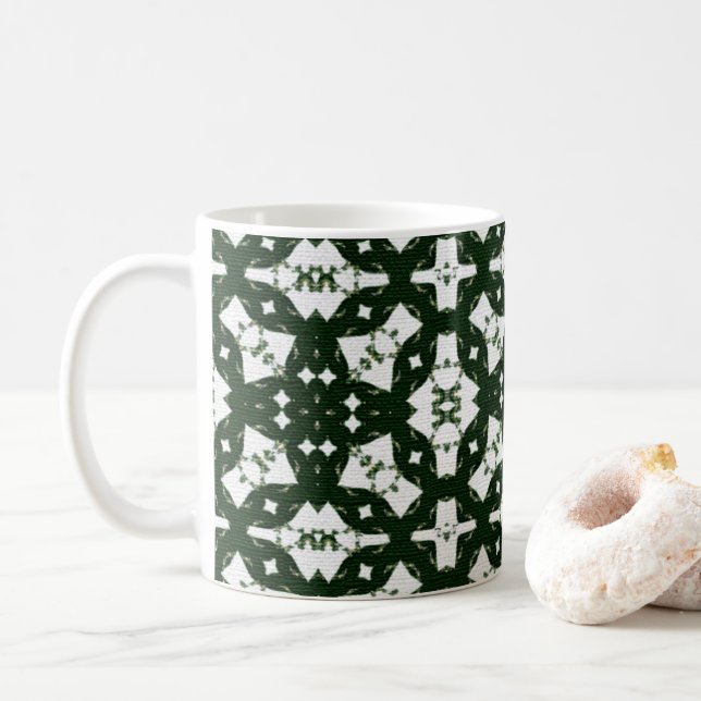 Caneca De Café Christmas Garland Green (Com Donut)