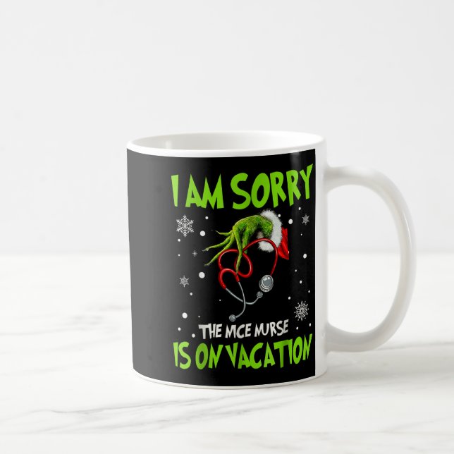 Caneca De Café Christmas I Am Sorry The Nice Nurse Is On Vacation (Direita)